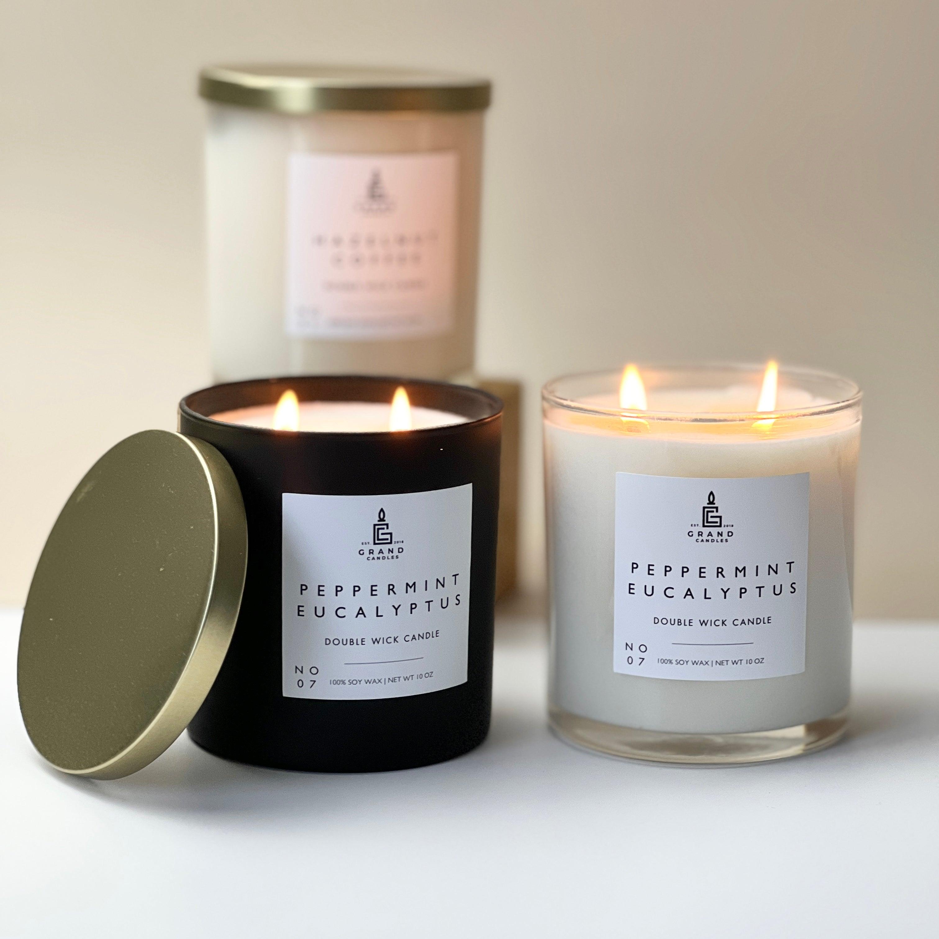 Peppermint Eucalyptus Candle  - Grand Candles LLC   