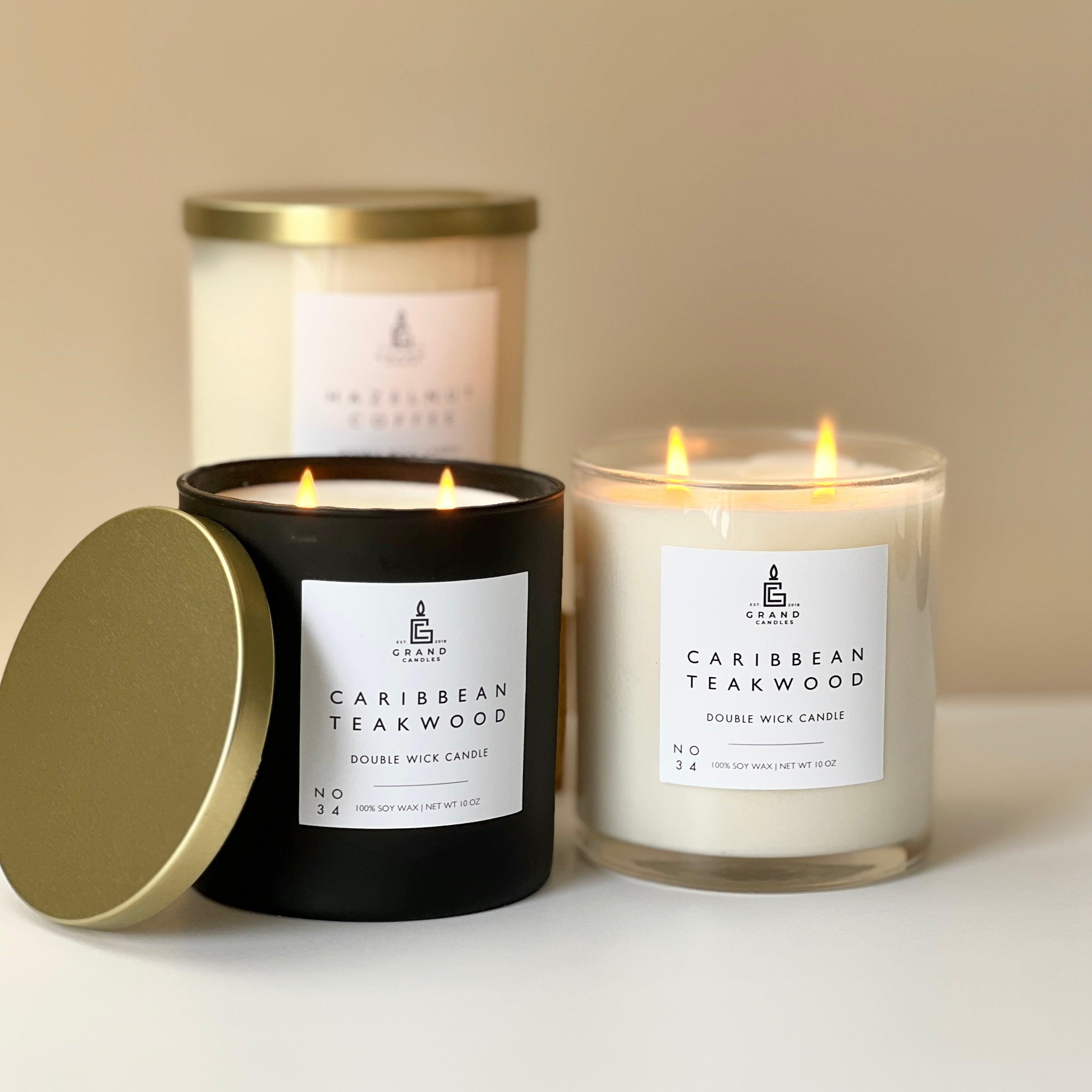 Caribbean Teakwood Candle  - Grand Candles LLC   