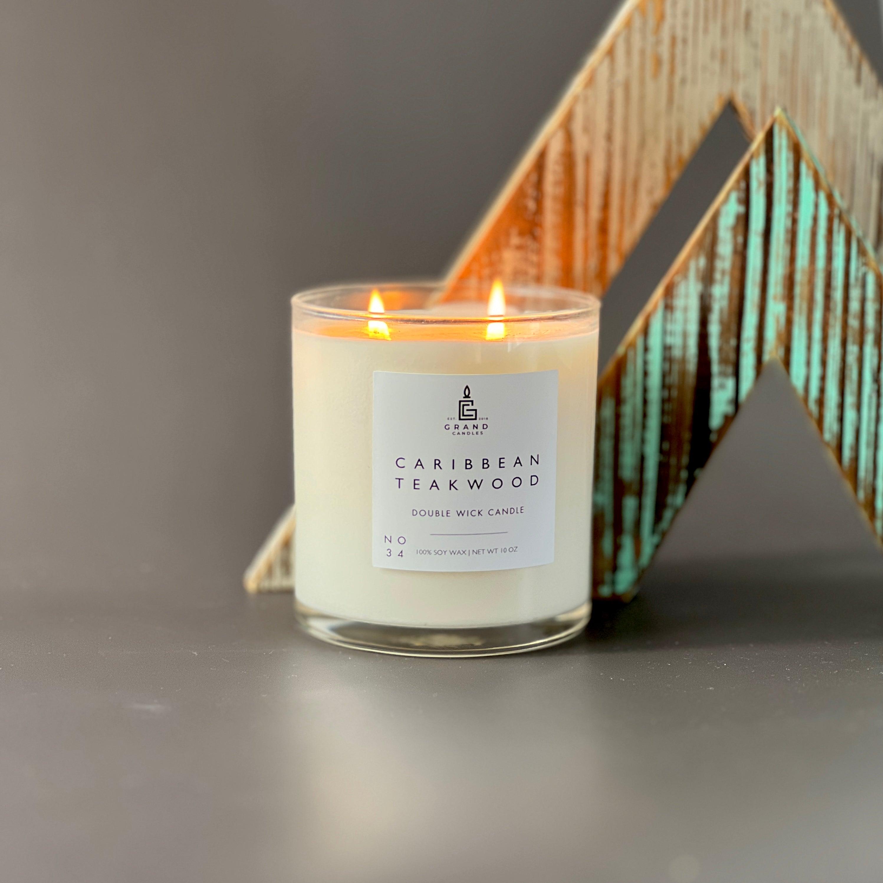 Caribbean Teakwood Candle  - Grand Candles LLC   