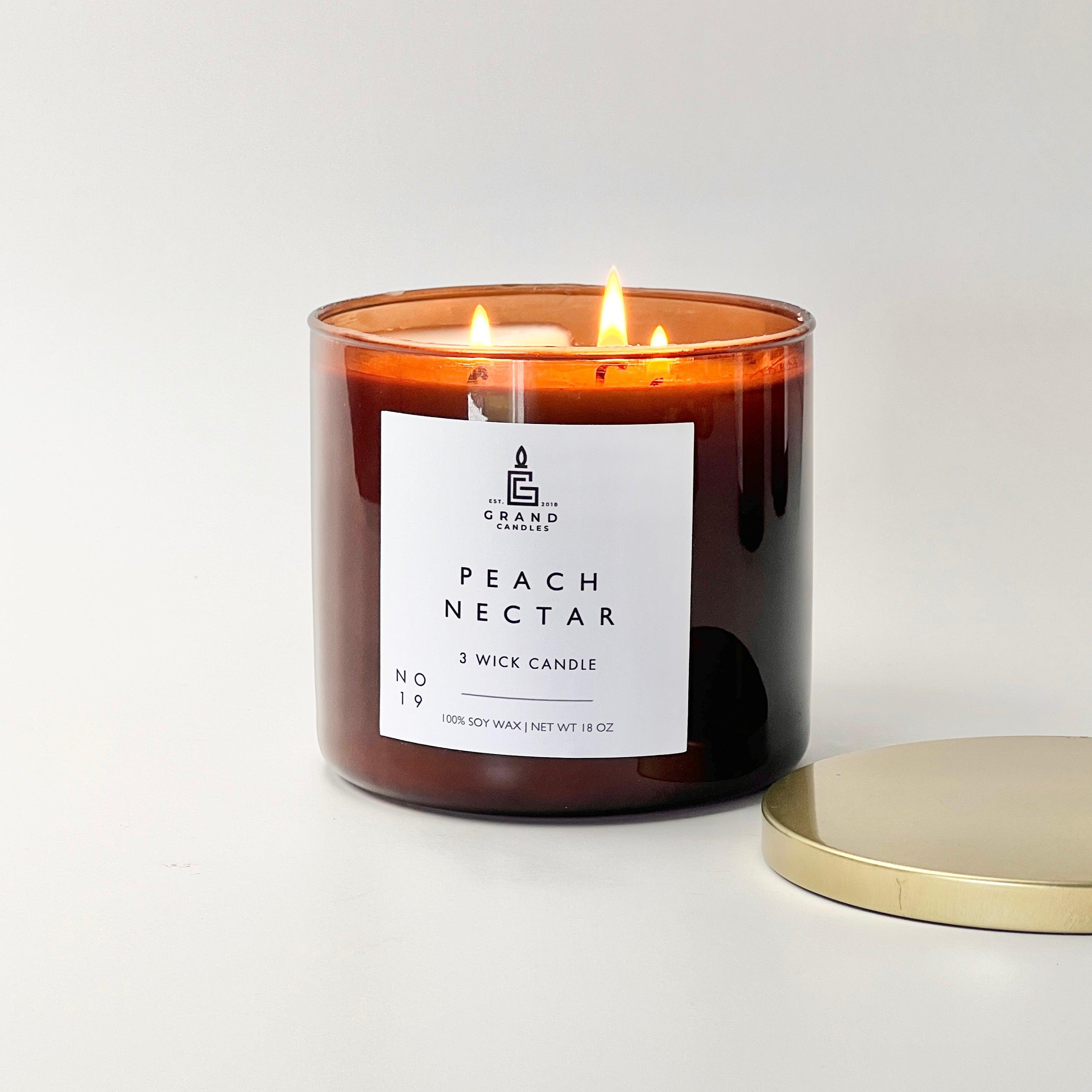 Peach Nectar Candle  - Grand Candles LLC   