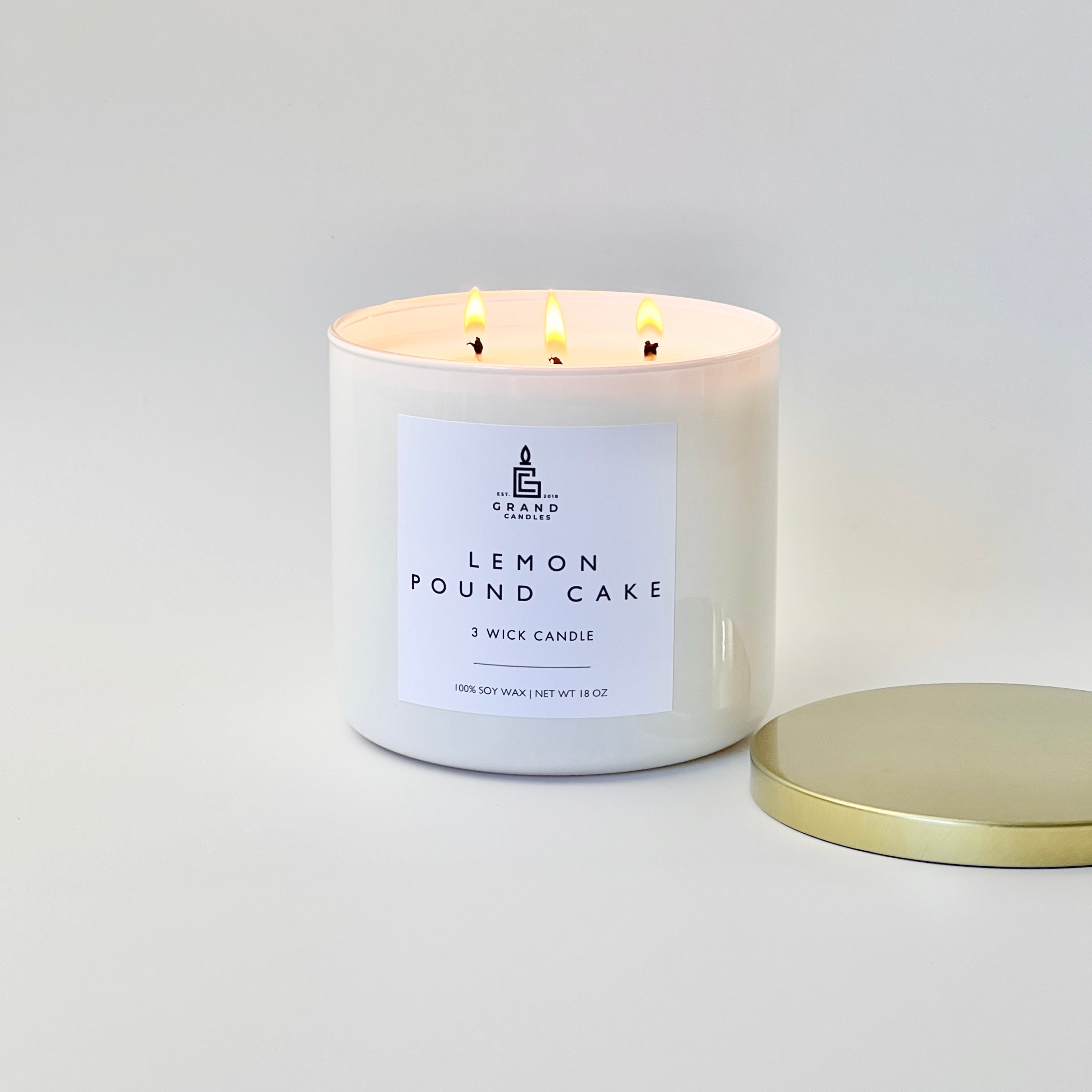 Lemon Pound Cake Candle  - Grand Candles LLC   
