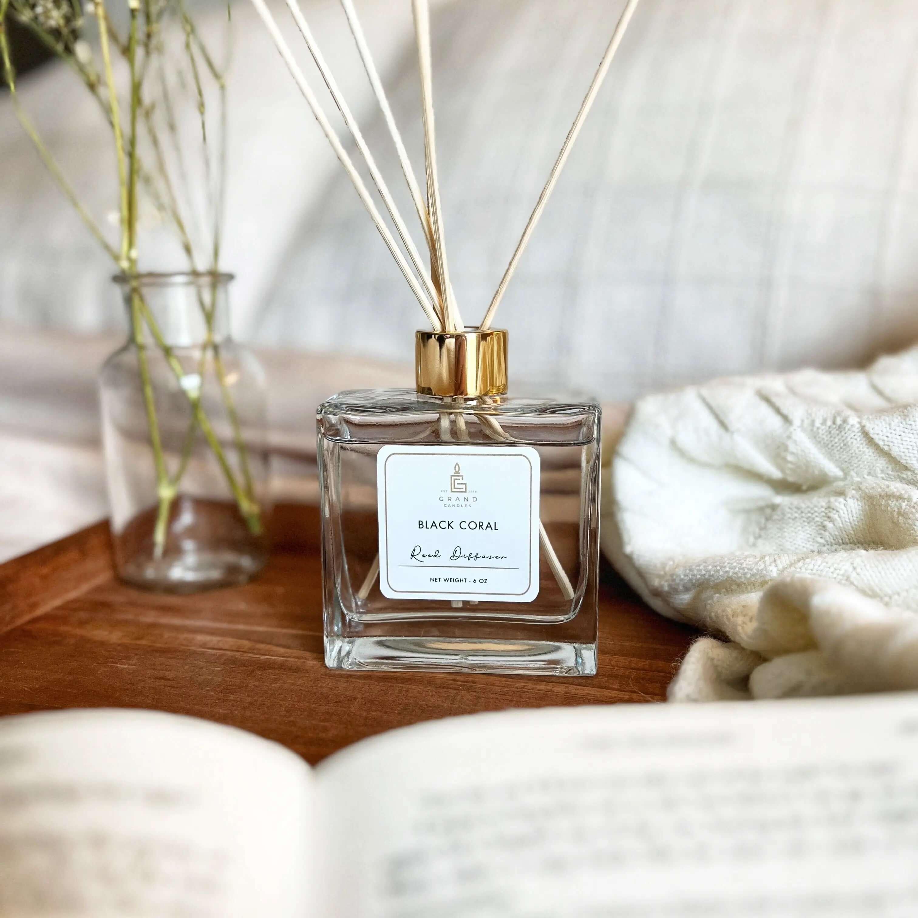 Campfire Marshmallow Reed Diffuser  - Grand Candles LLC   