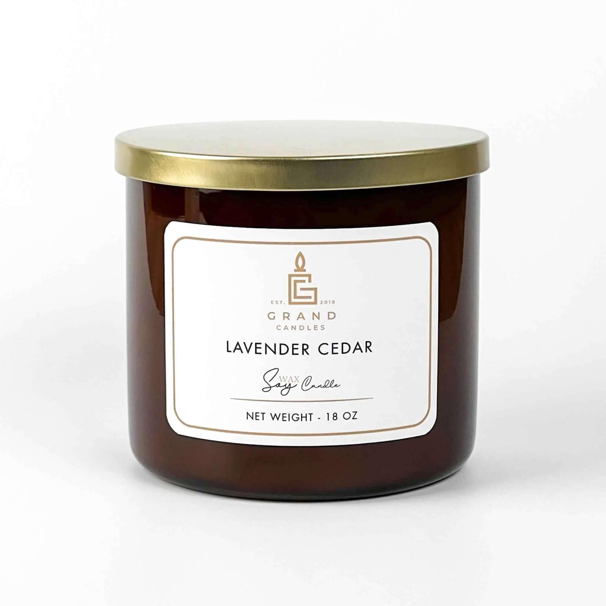 Lavender Cedar Candle  - Grand Candles LLC   