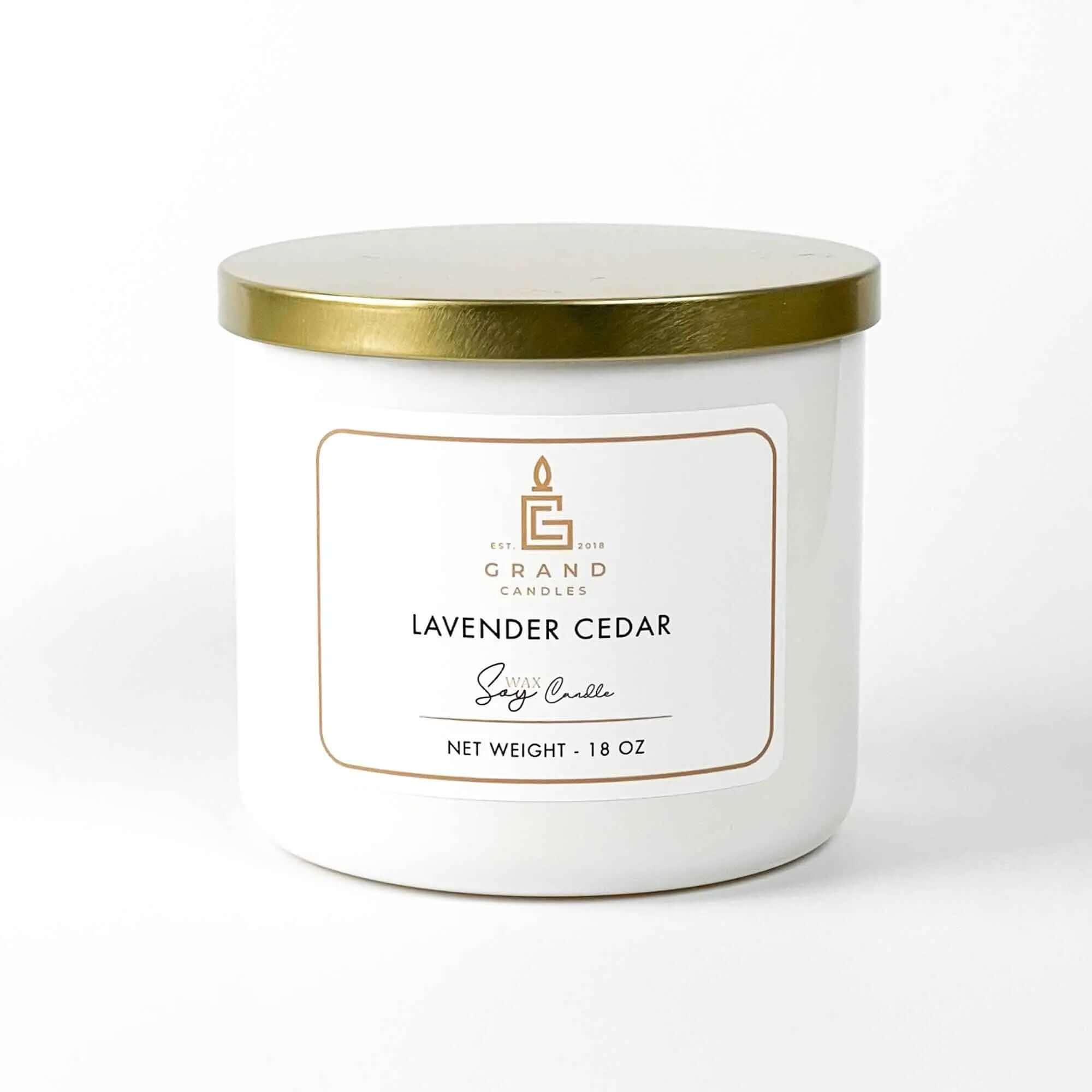 Lavender Cedar Candle  - Grand Candles LLC   