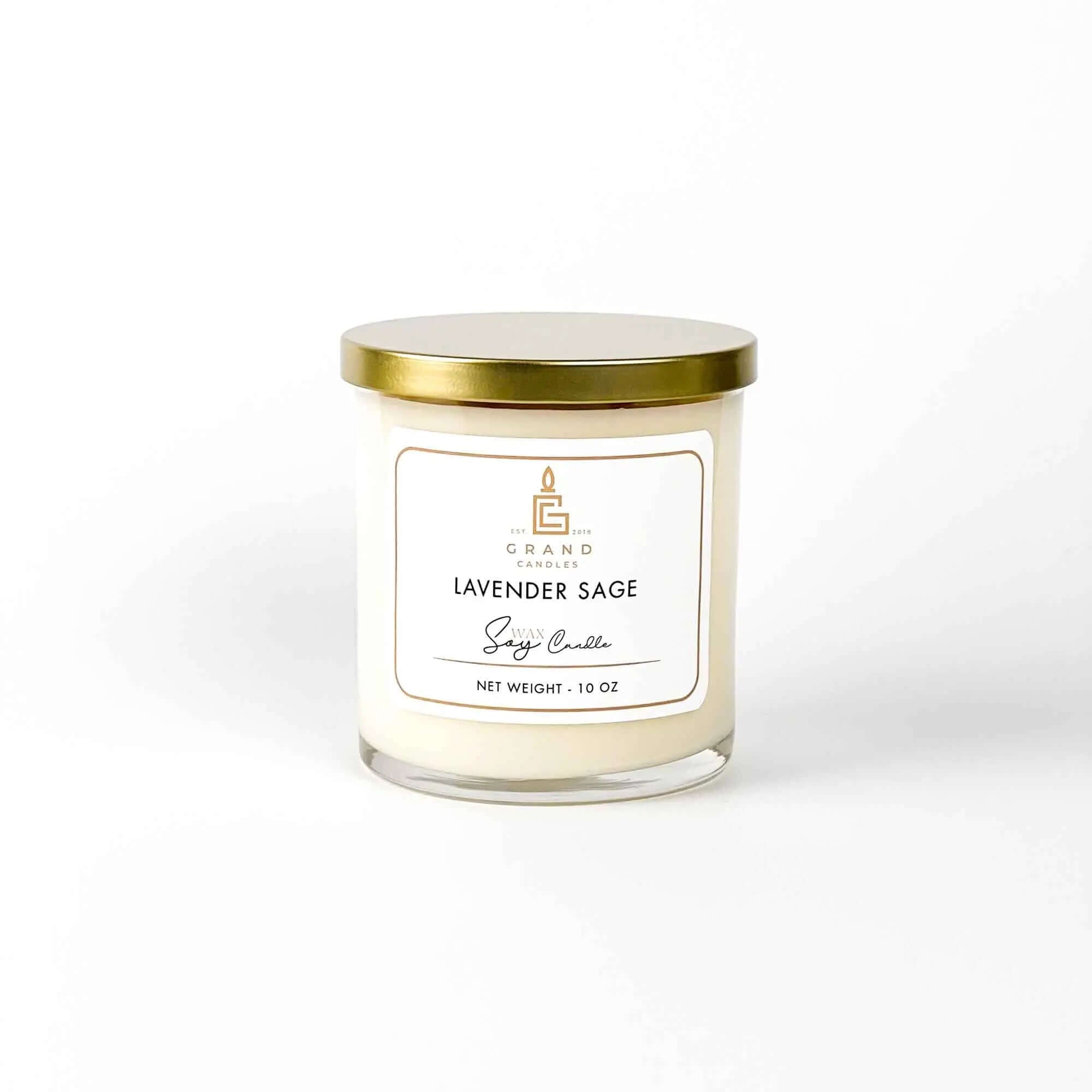 8 oz Gold Tin Soy Candles | Double Wick Candles | Vegan Candles