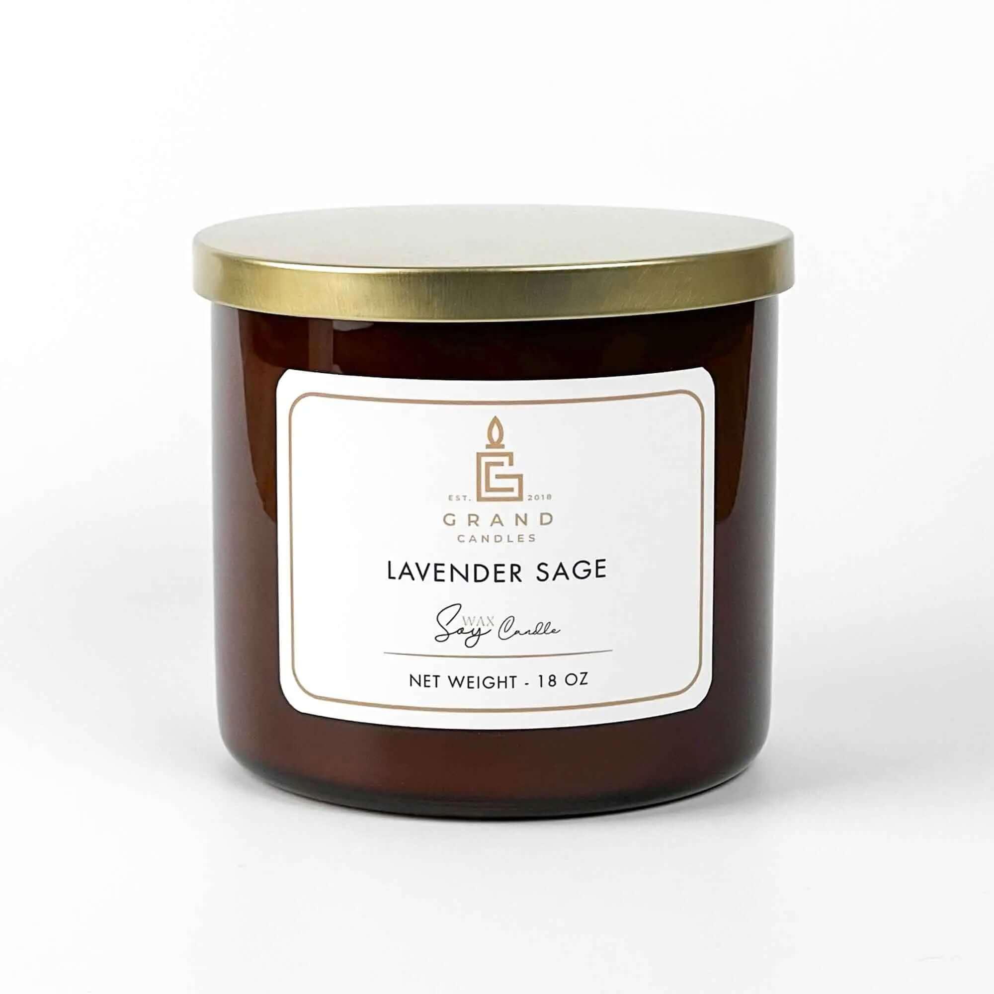 Lavender Sage Candle  - Grand Candles LLC   