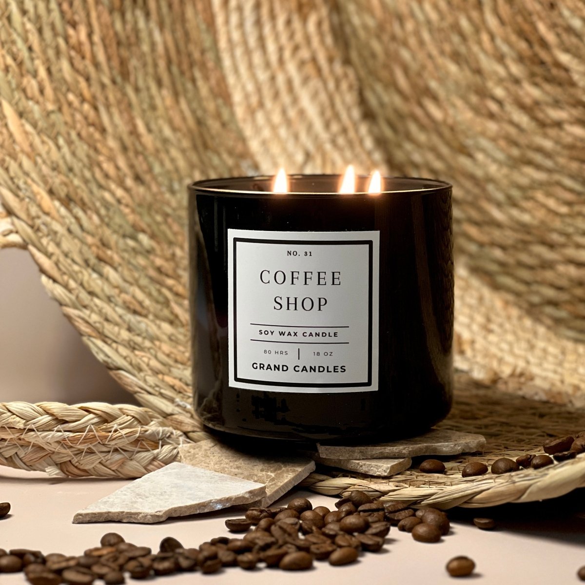 Coffee Shop Soy Candle - COFFEESHOP - 18 - BLK Grand Candles