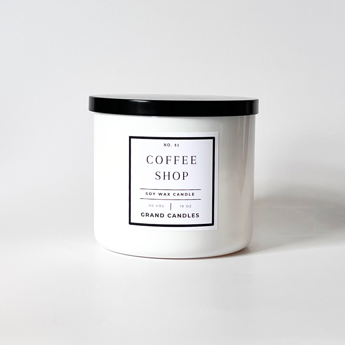 Coffee Shop Soy Candle - COFFEESHOP - 18 - WHT Grand Candles