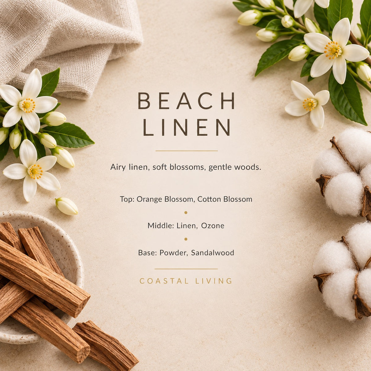 Beach Linen fragrance artwork — Grand Candles