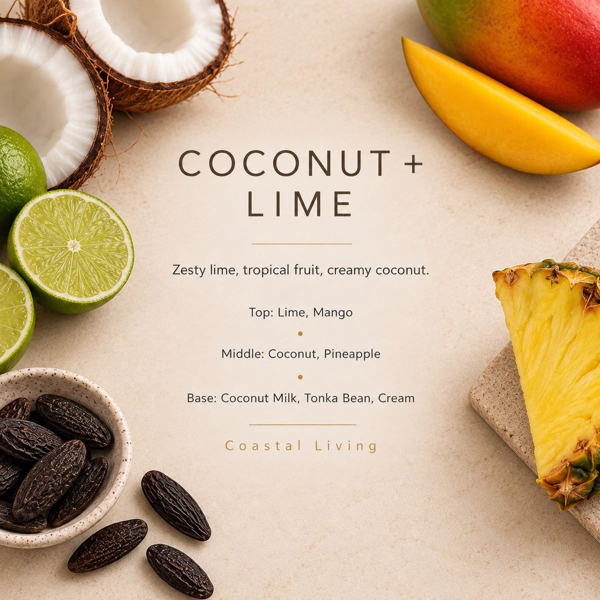 Coconut + Lime fragrance artwork — Grand Candles