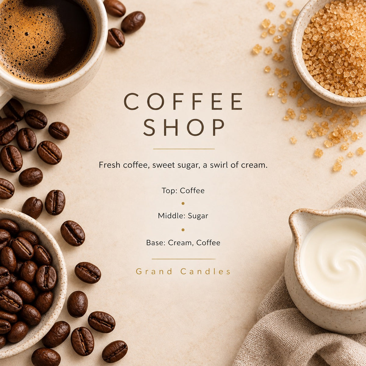 Coffee Shop fragrance artwork — Grand Candles