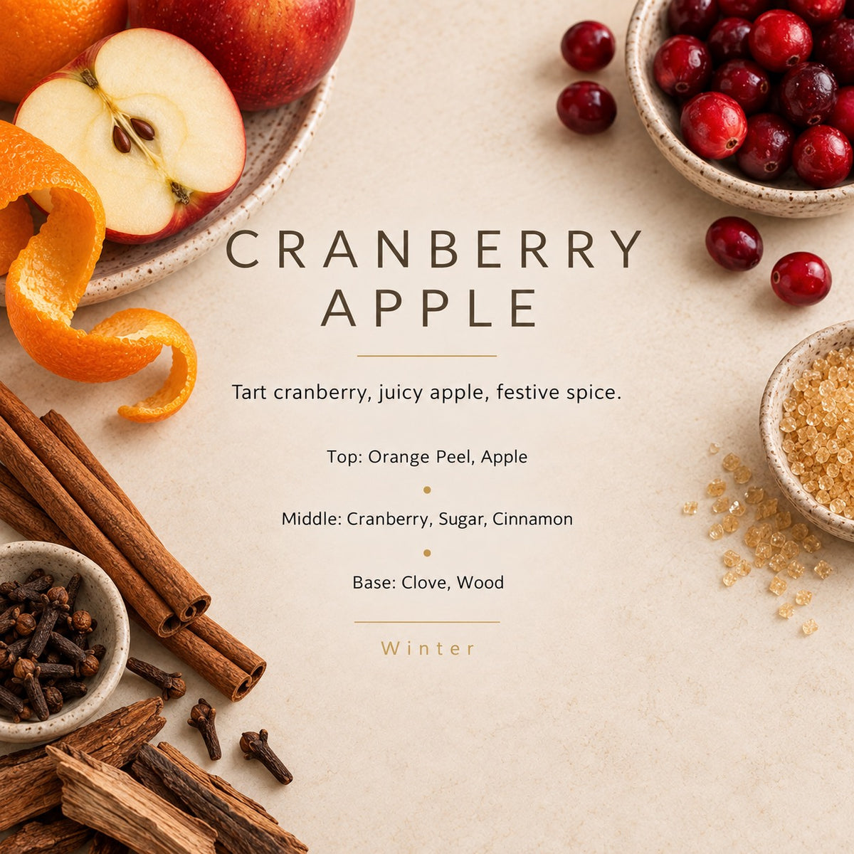 Cranberry Apple fragrance artwork — Grand Candles