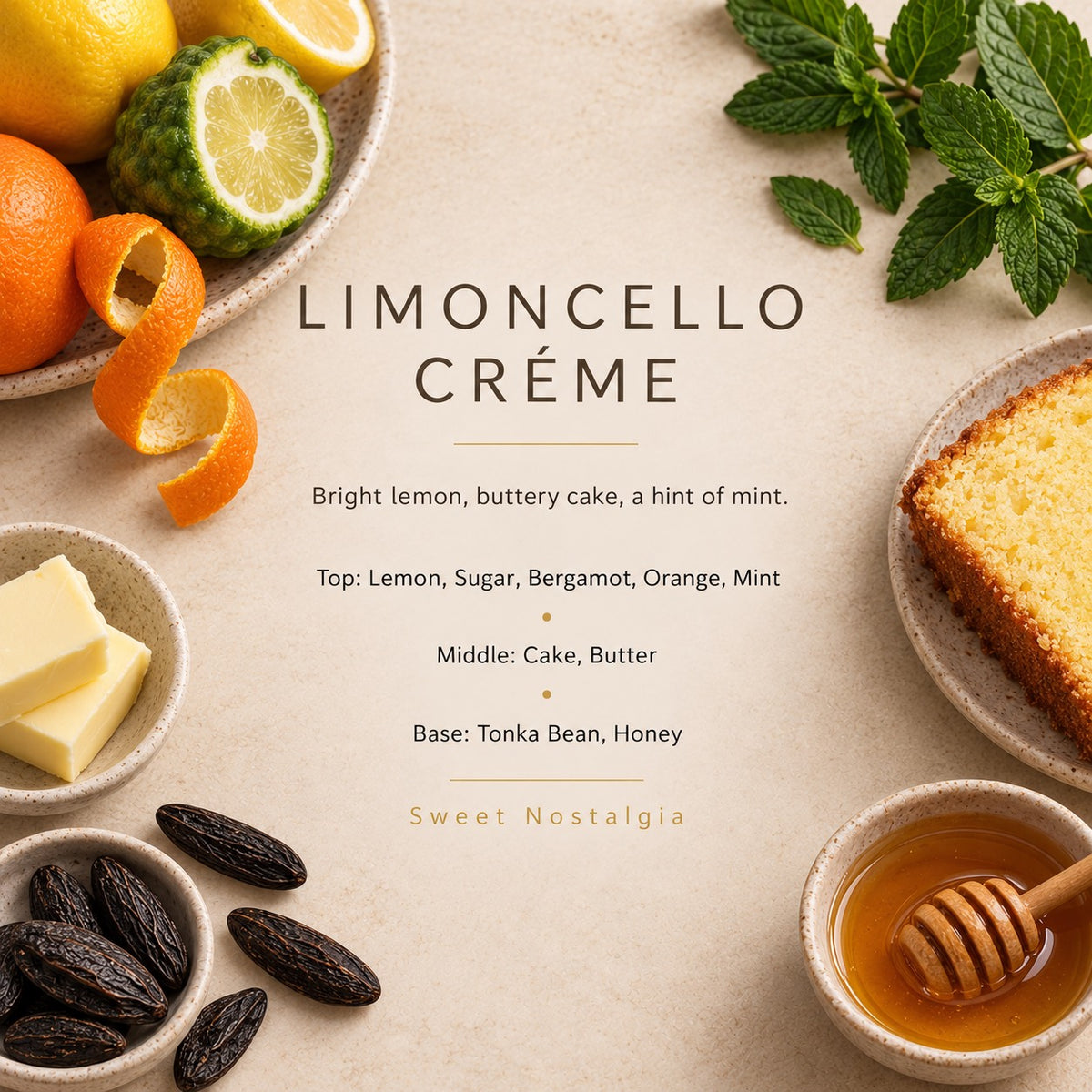 Limoncello Créme fragrance artwork — Grand Candles