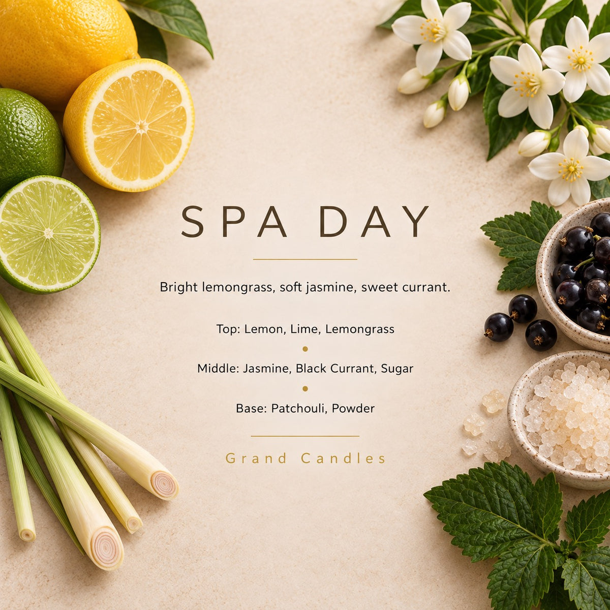 Spa Day fragrance artwork — Grand Candles