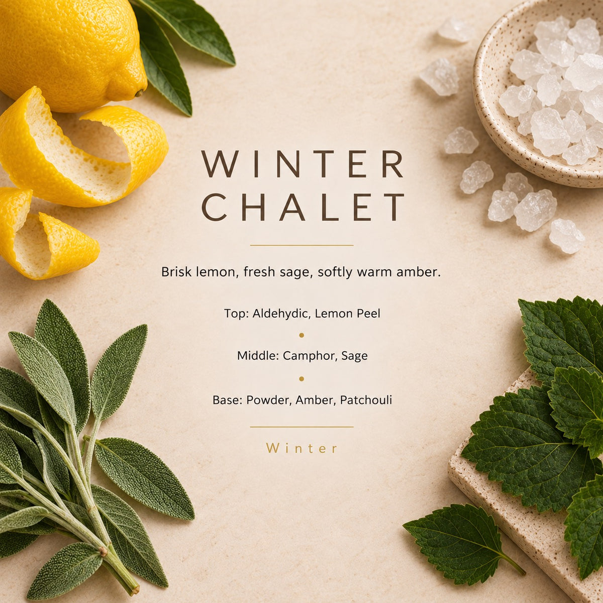 Winter Chalet fragrance artwork — Grand Candles