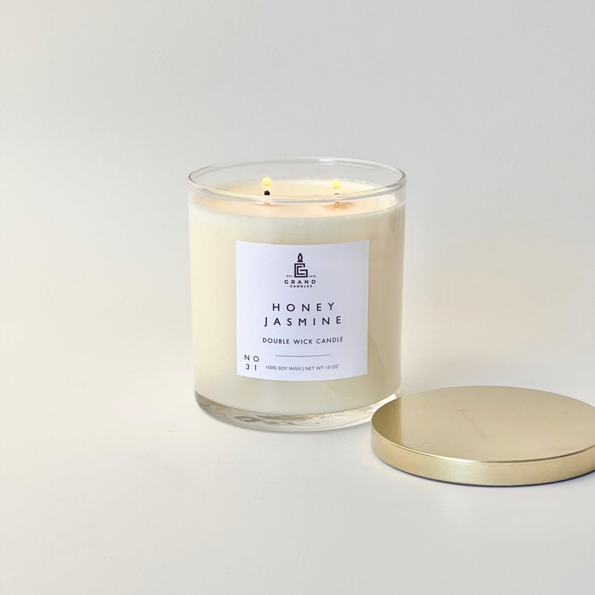 Honey Jasmine Candle - HONEY - 18 - BLK Grand Candles