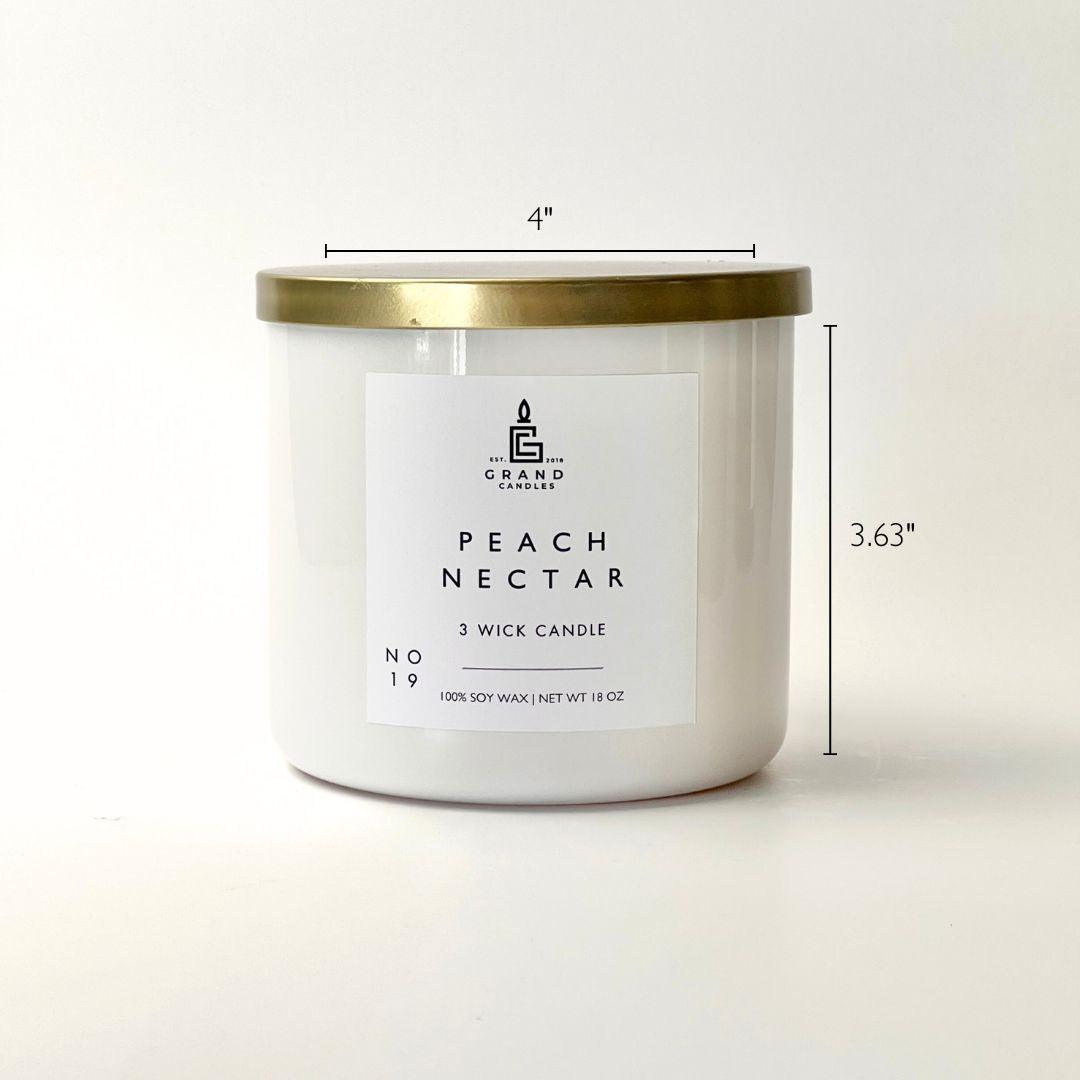Peach Nectar Candle  - Grand Candles LLC   