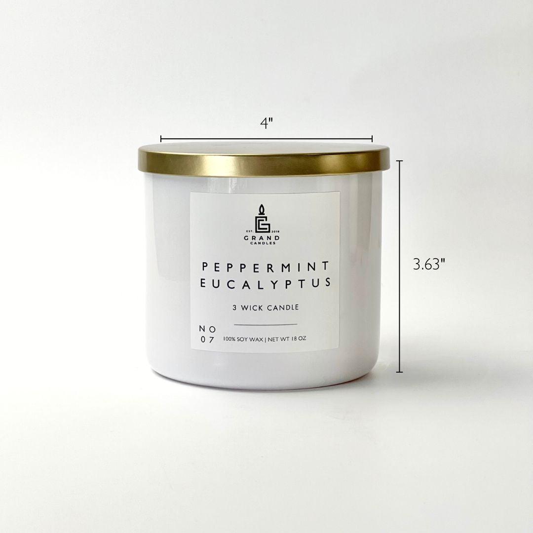 Peppermint Eucalyptus Candle  - Grand Candles LLC   