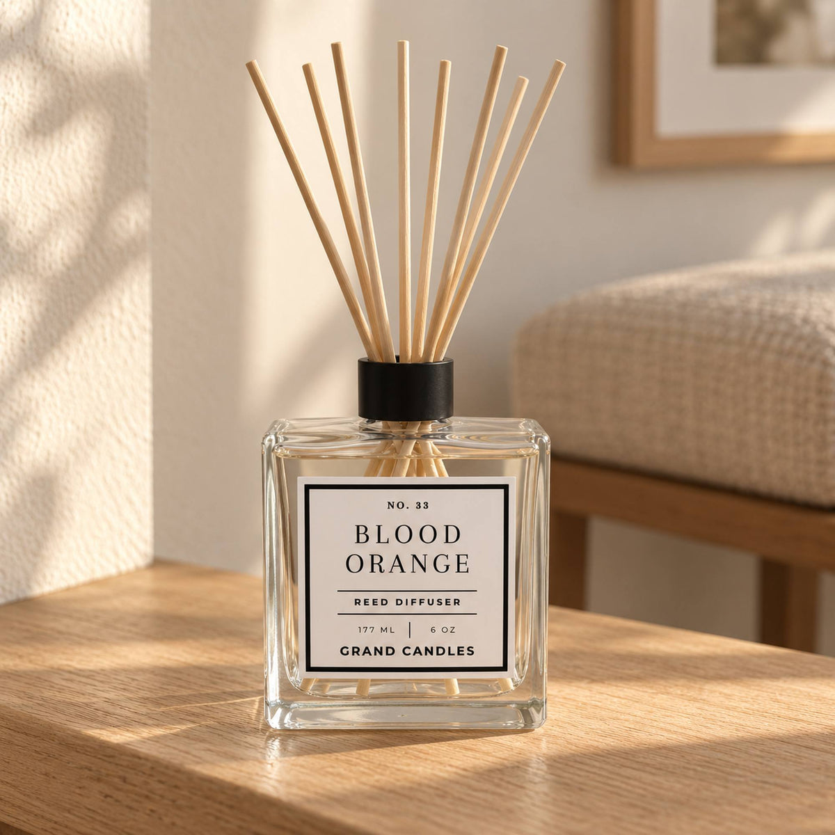 Grand Candles reed diffuser for continuous home fragrance