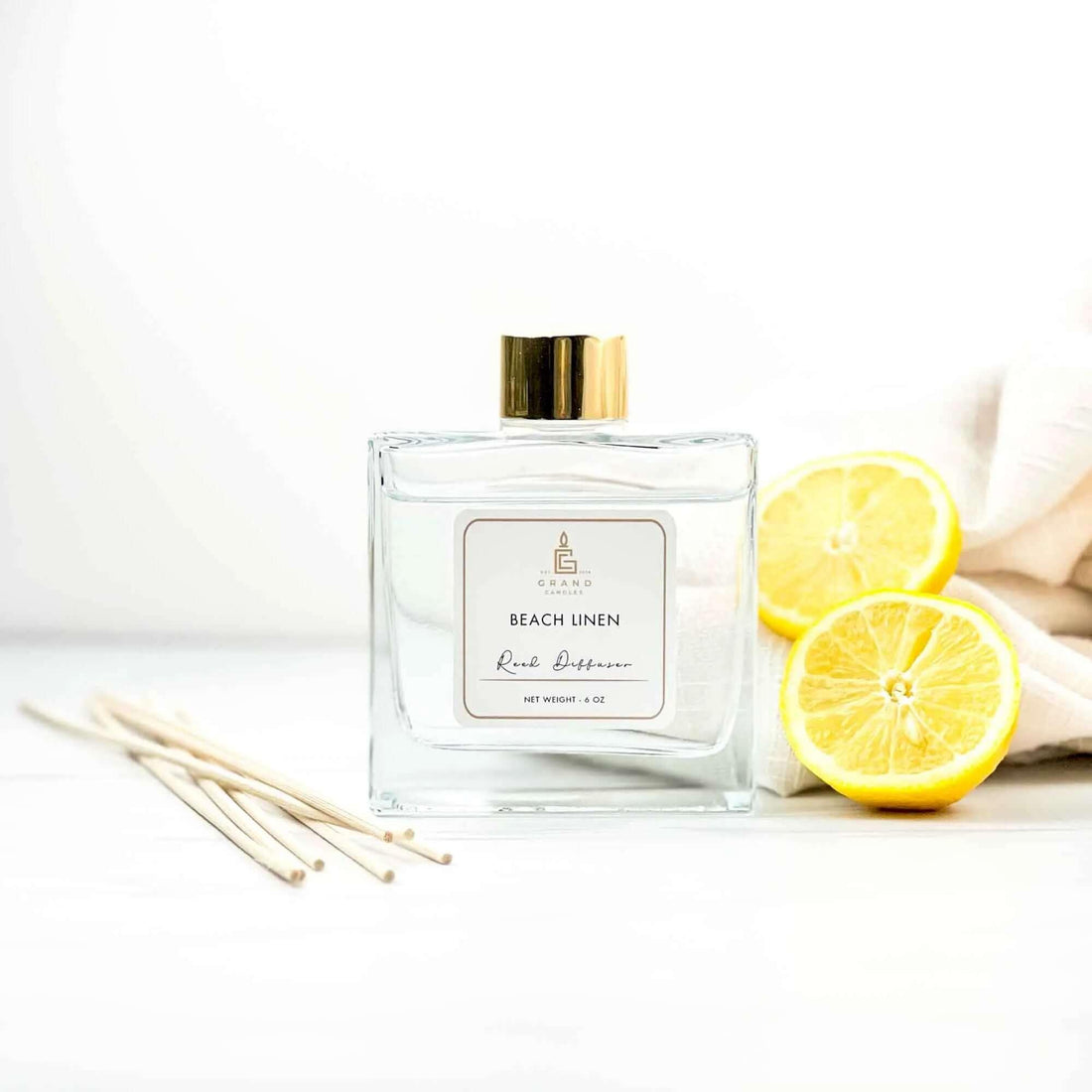 Beach Linen Reed Diffuser Grand Candles LLC