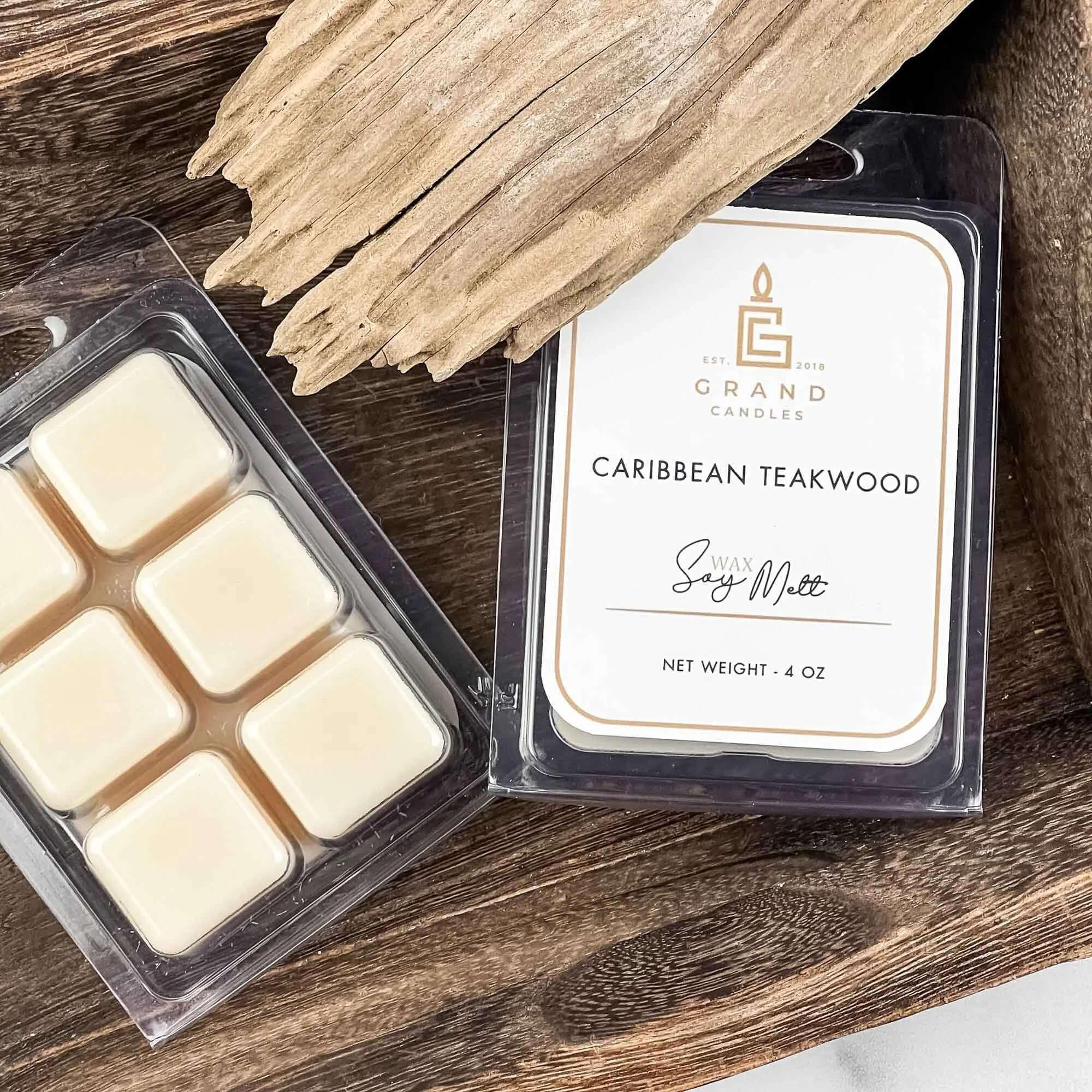 Caribbean Teakwood Soy Wax Melt  - Grand Candles LLC   
