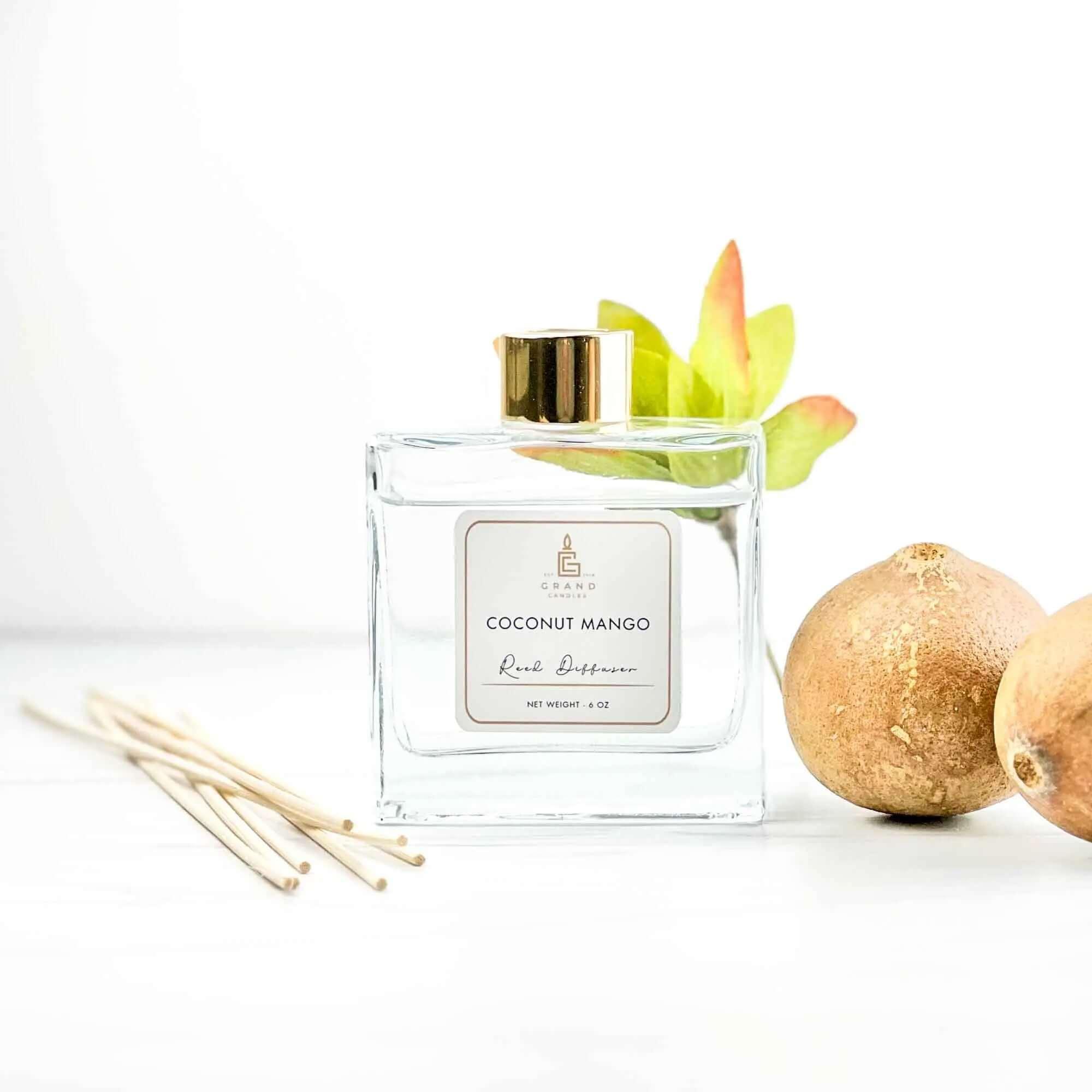 Coconut Mango Reed Diffuser  - Grand Candles LLC   