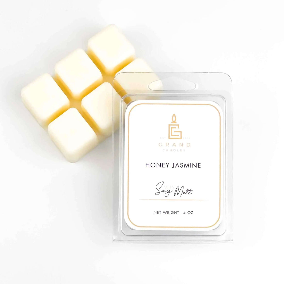 Honey Jasmine Soy Wax Melt Grand Candles LLC