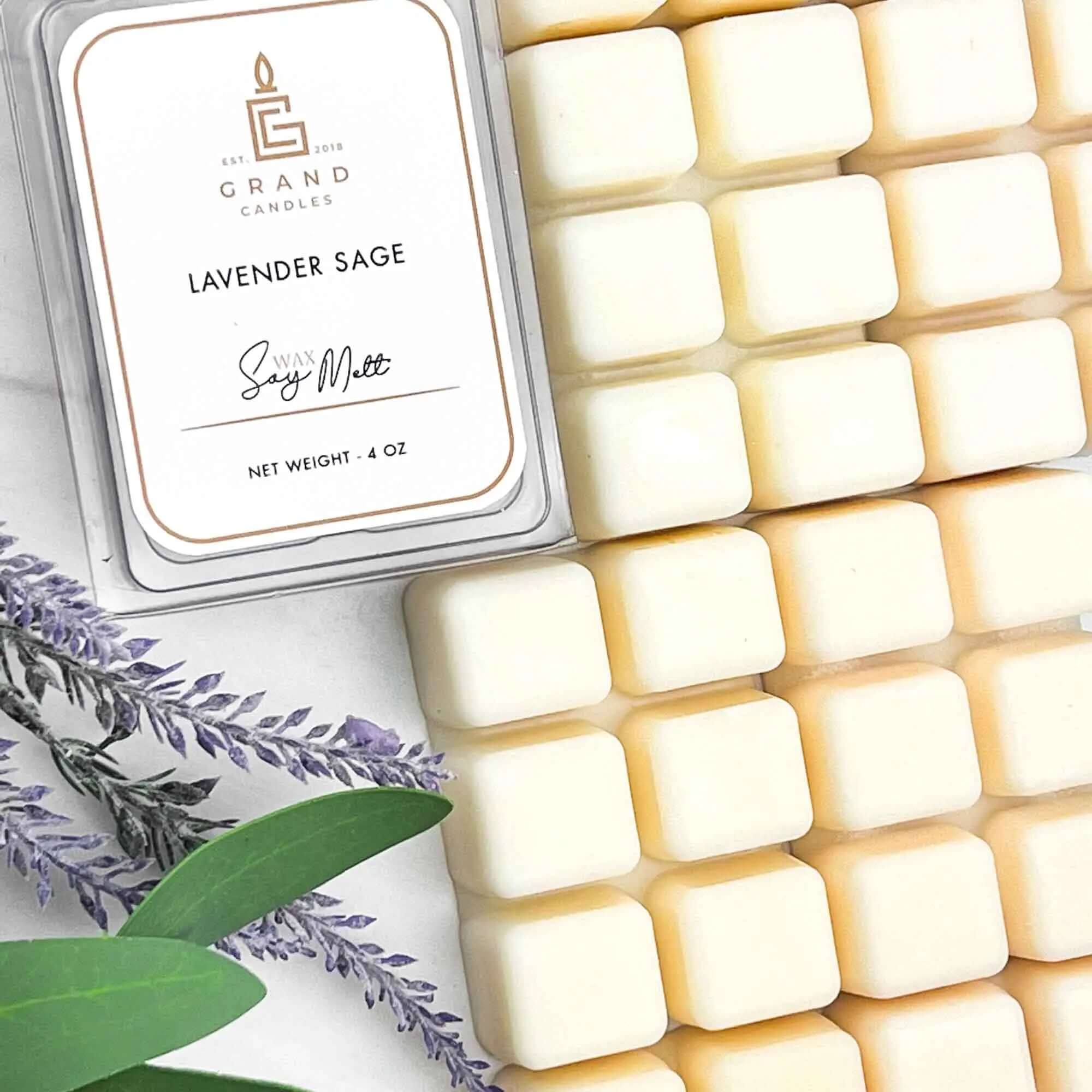 Lavender Sage Soy Wax Melt Grand Candles LLC