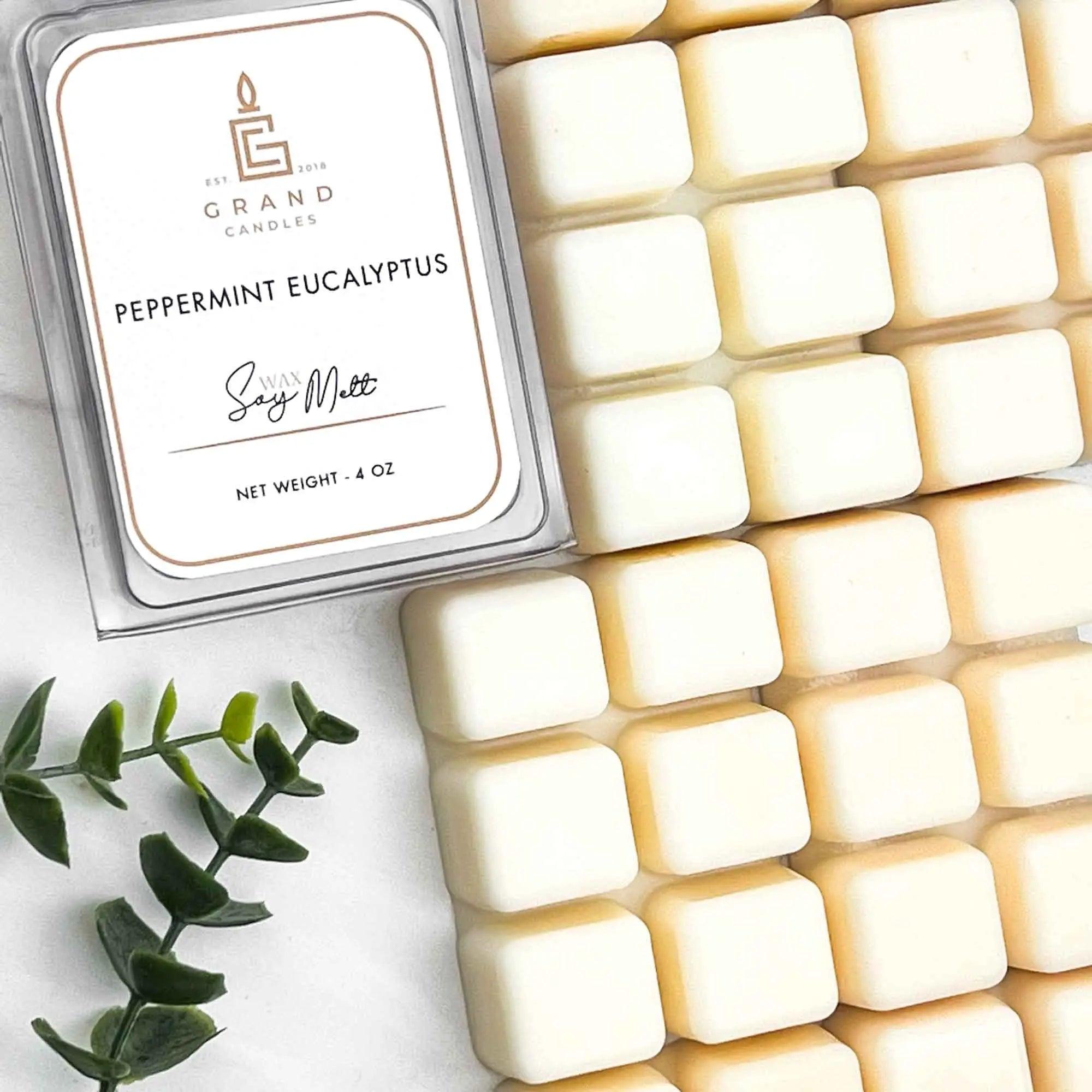 Peppermint Eucalyptus Wax Melt  - Grand Candles LLC   