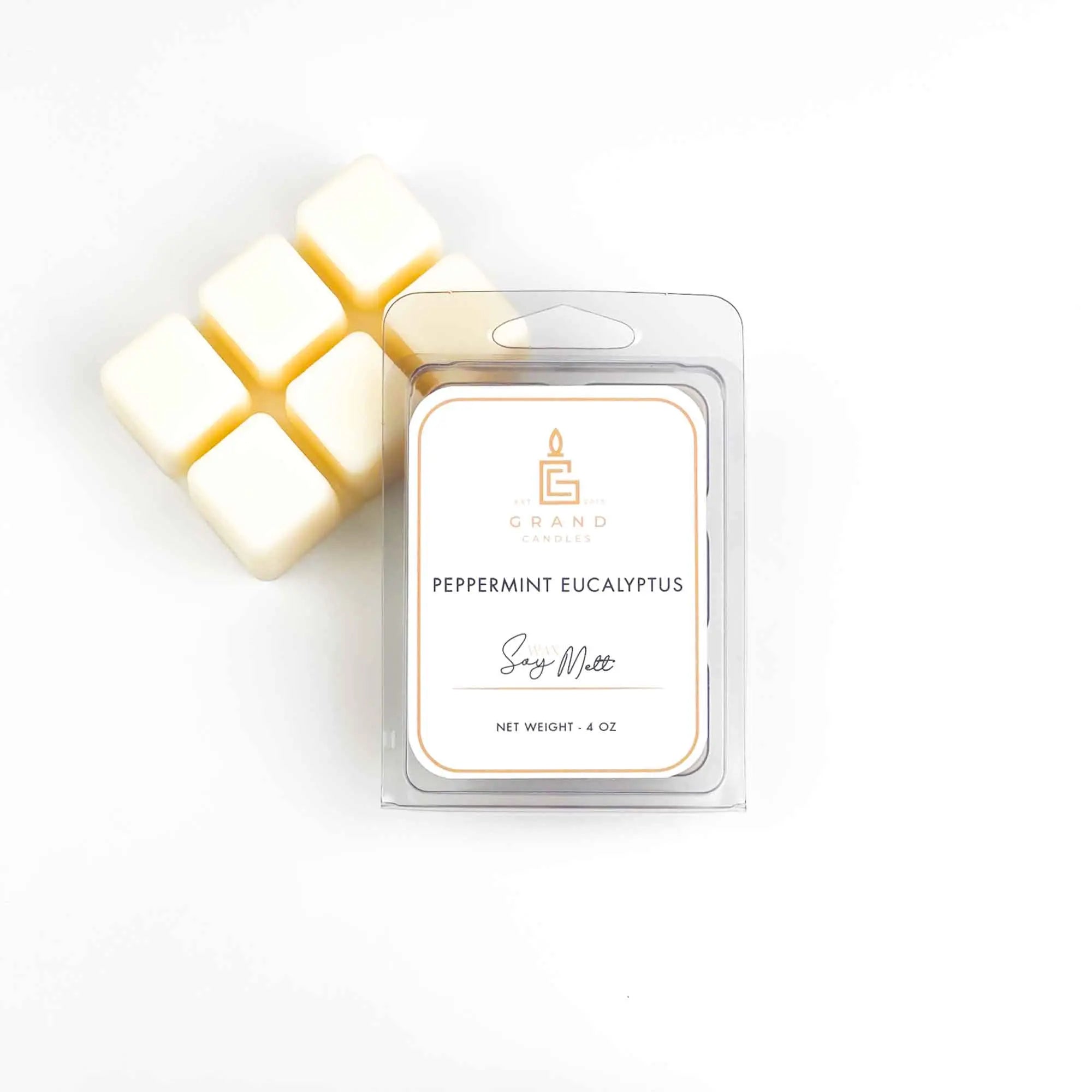 Peppermint Eucalyptus Wax Melt  - Grand Candles LLC   