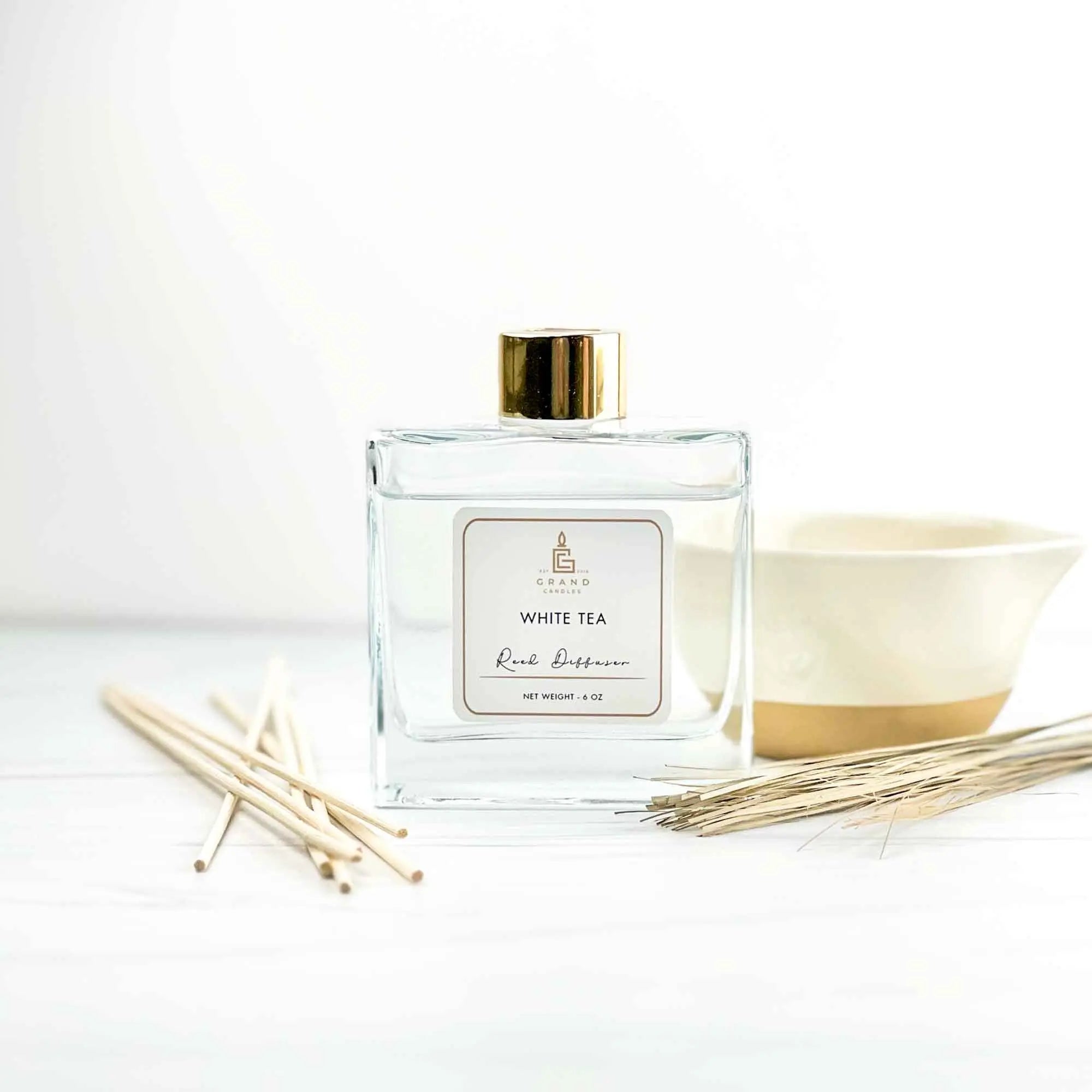 White Tea Reed Diffuser Grand Candles LLC