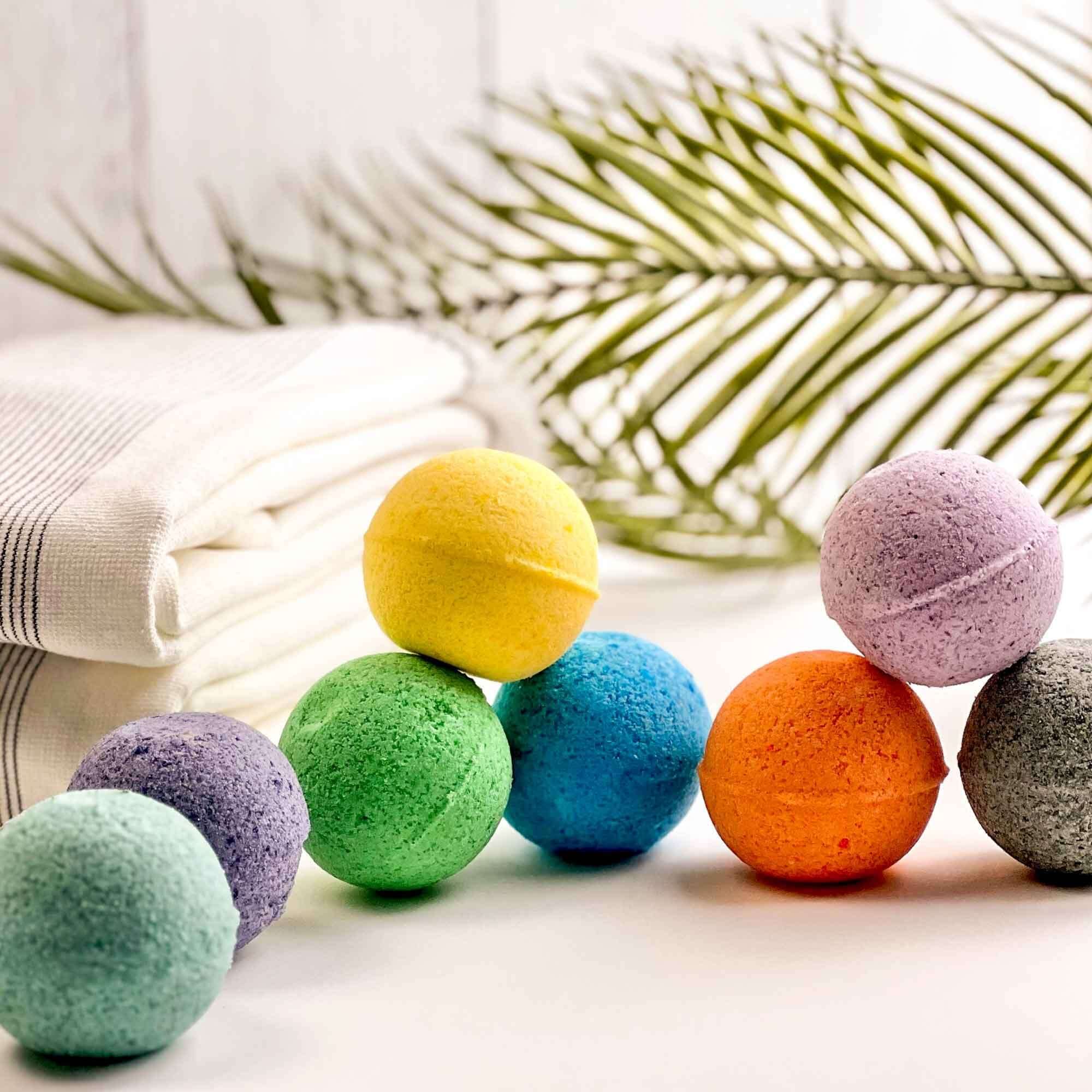 Indulge in a seaside escape with Caribbean Teakwood bath bombs - Handmade, Natural, and Soothing