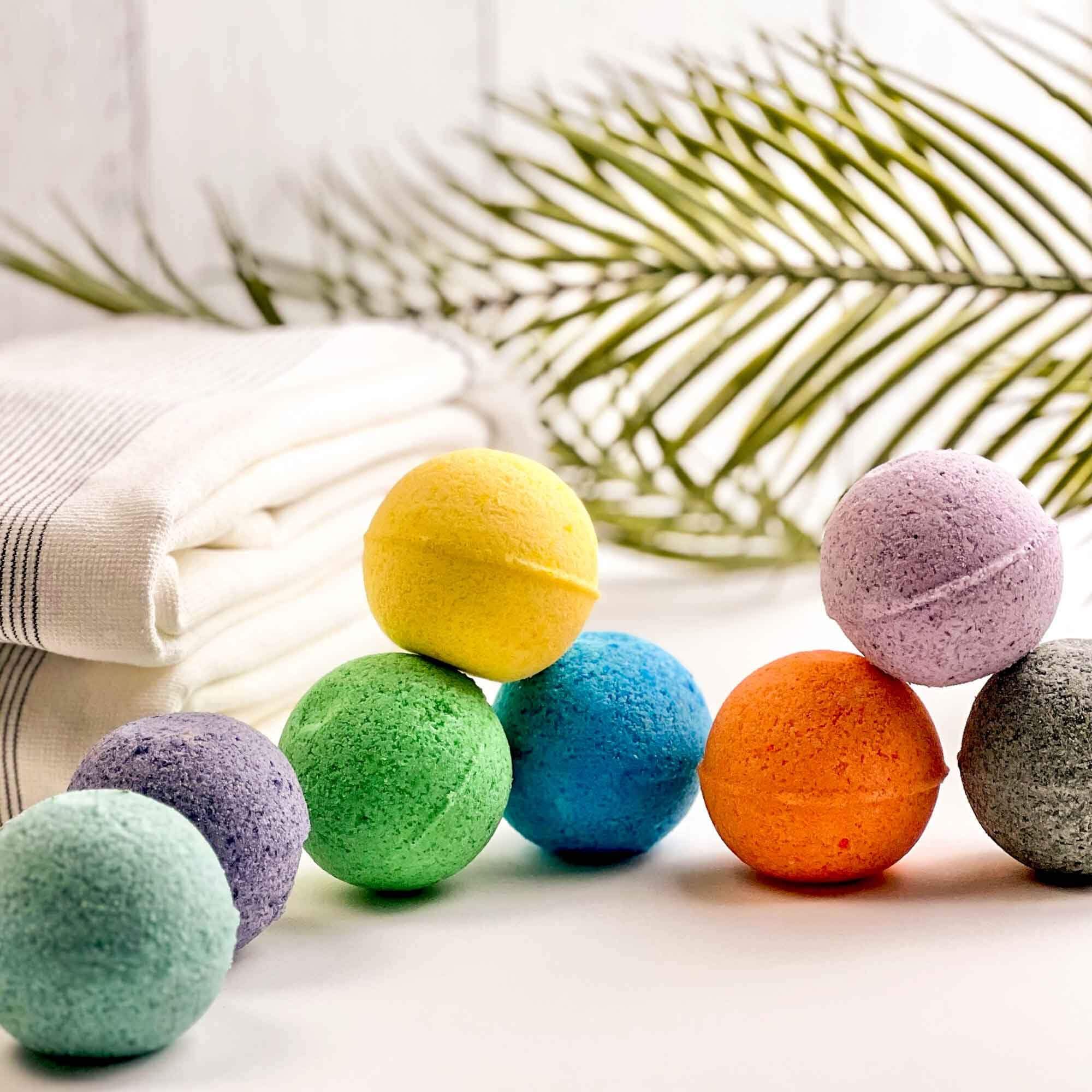 Relax in Paradise with our Hibiscus Palm Bath Bombs