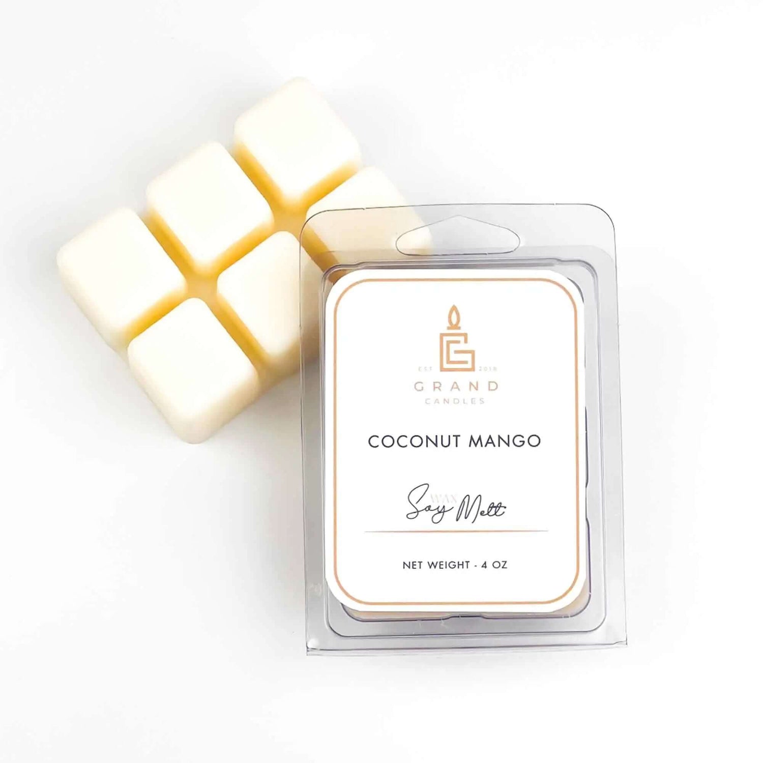 Coconut Mango Scented Soy Wax Melt | Indulge in a Tropical Paradise with our Mango Scented Wax Melt