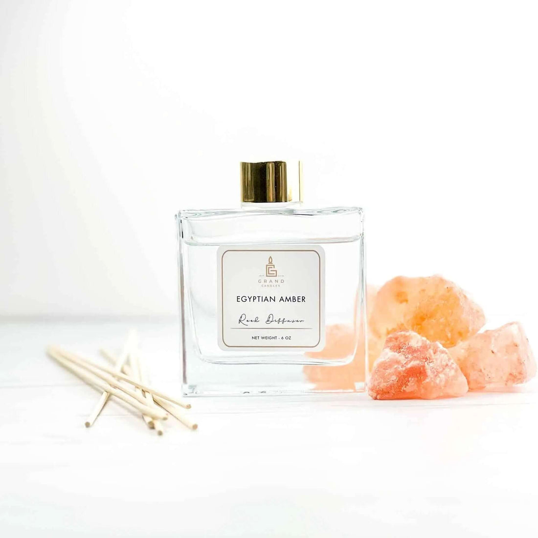 Egyptian Amber Reed Diffuser | Luxurious Aromatherapy Diffuser for Any Room | Essential Oil Scent Diffusers