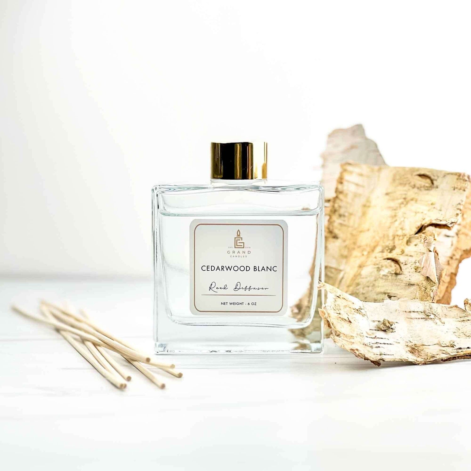 Cedarwood Blanc Reed Diffuser | Refreshing Aroma for Room Decor | Essential Oil and Aromatherapy Diffuser