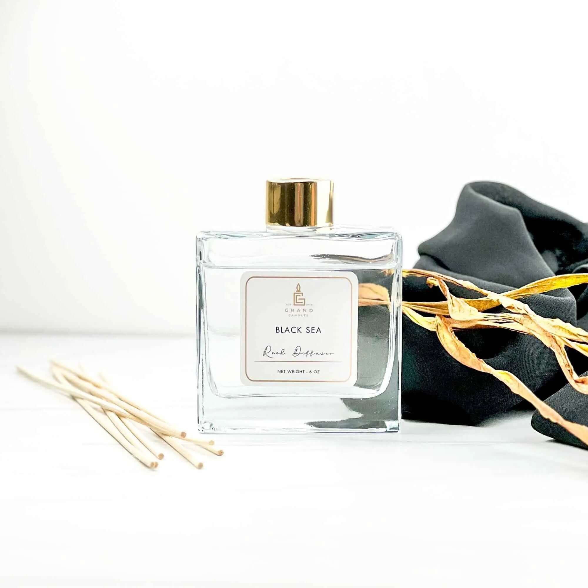 Black Sea Reed Diffuser | Refreshing Scent Diffuser Set | Perfect Home Decor Gift with Essential Oils