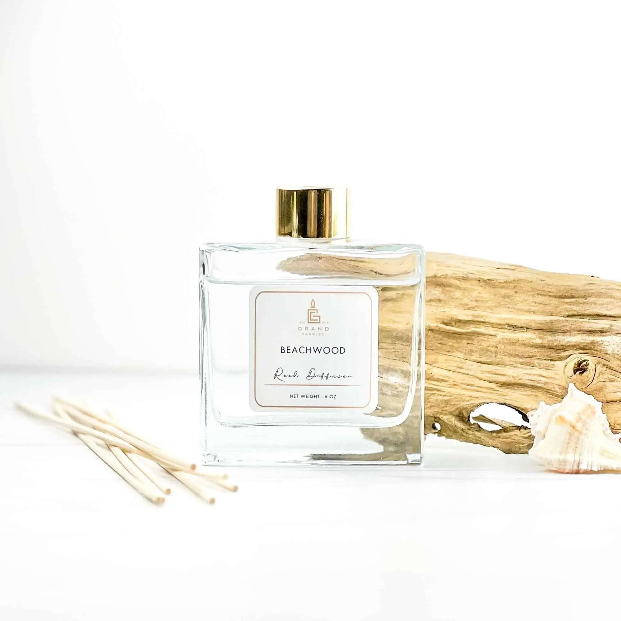Beachwood Reed Diffuser | Room Decor Essential Oil Diffusers | Beauty &amp; Personal Care