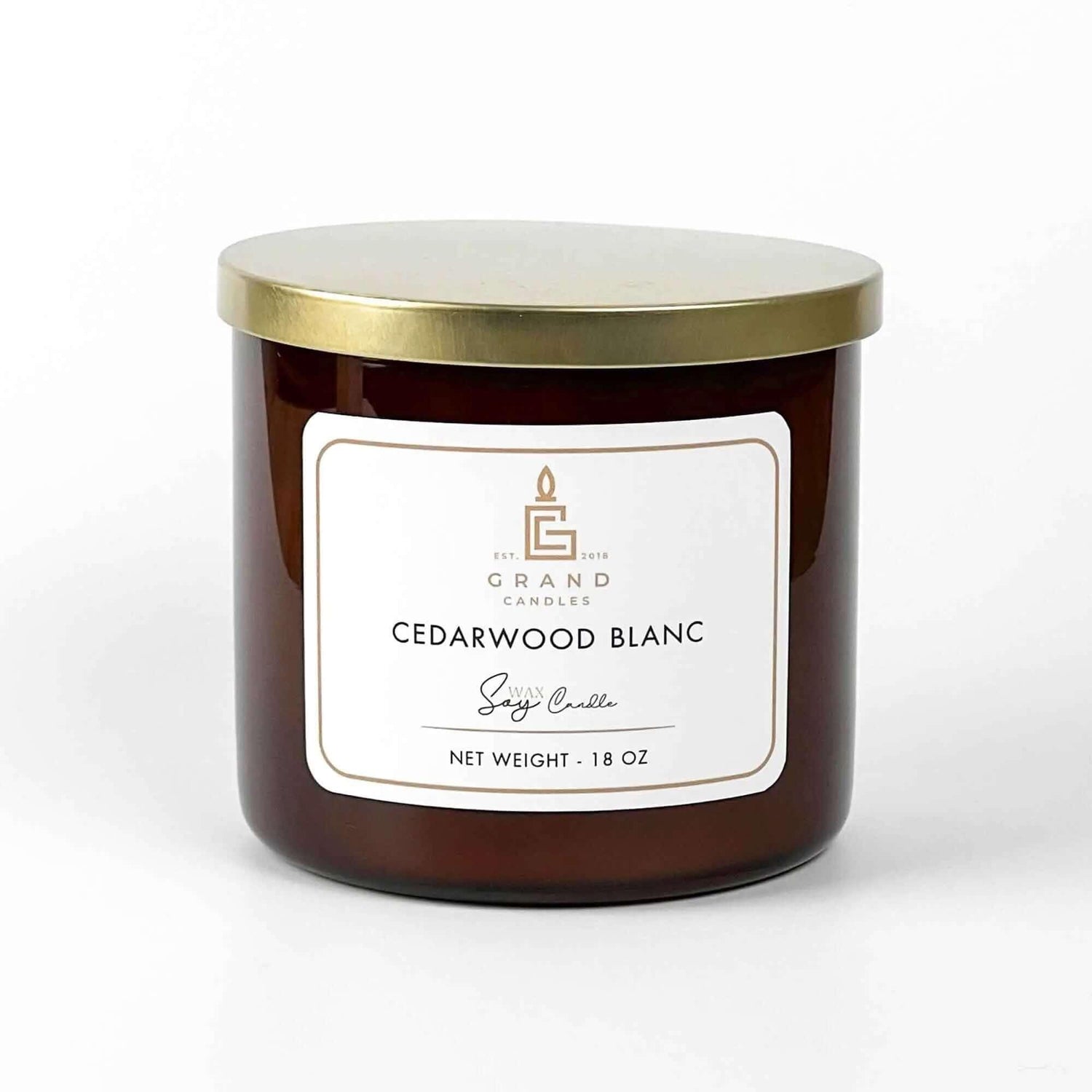 Scented Soy Wax Candle | Cedarwood Blanc Soy Candle | Luxury Home Scent