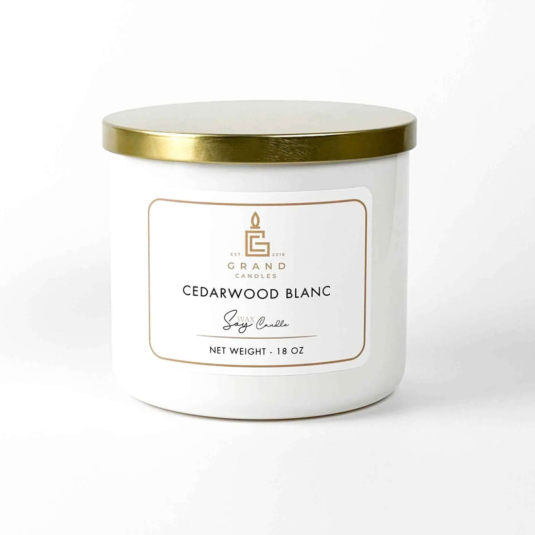 Scented Soy Wax Candle | Cedarwood Blanc Soy Candle | Luxury Home Scent