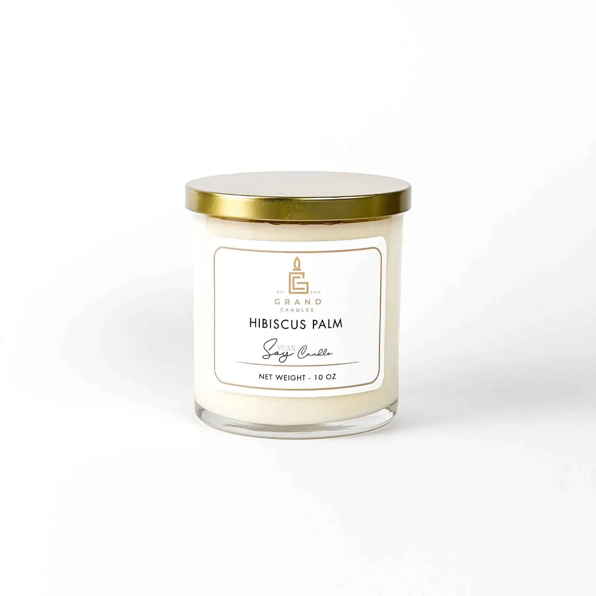 Soy Candle | Hibiscus Palm Scented Soy Candle | All-Natural Scent for Home Decor and Relaxation