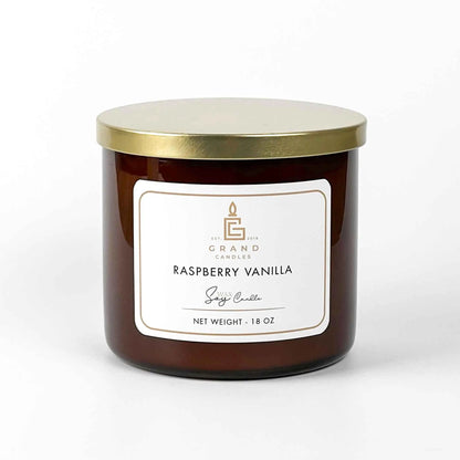 Scented Soy Wax Candle | Raspberry Vanilla Soy Candle | Relaxation and Ambiance