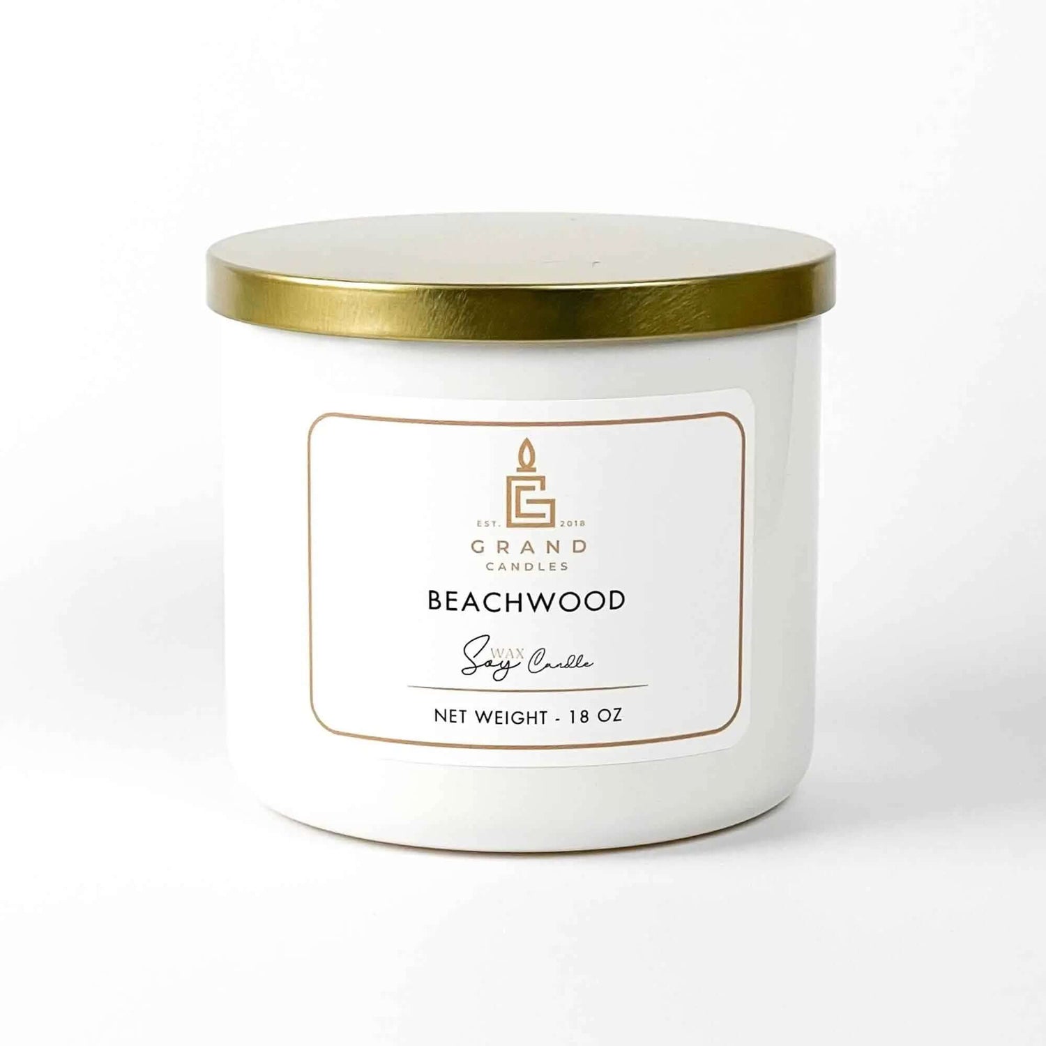Soy Wax Candle | Beachwood Scented Soy Candle | Natural Home Scent for Relaxation and Ambiance