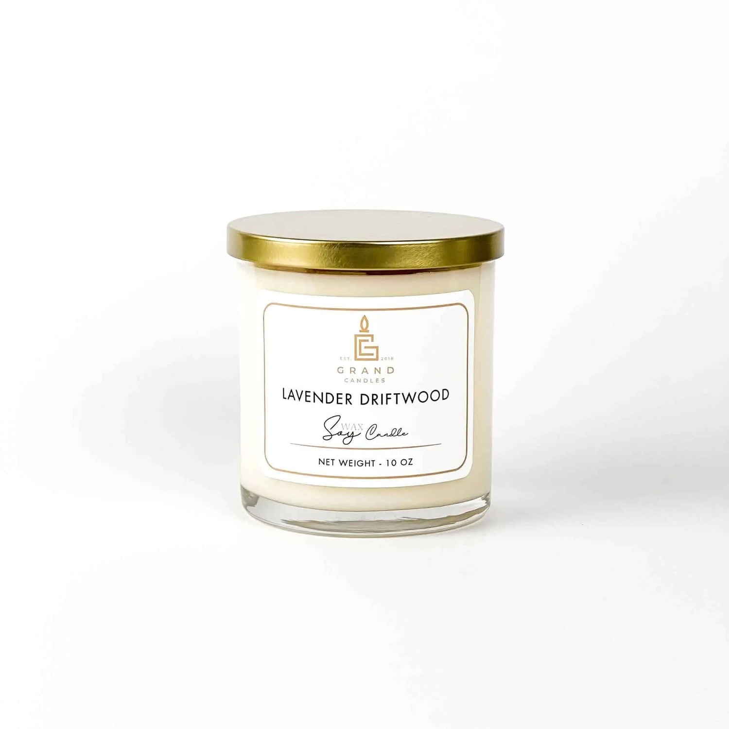 Handmade Soy Candle | Lavender Driftwood Scented Soy Candle | Fresh &amp; Clean Home Scent