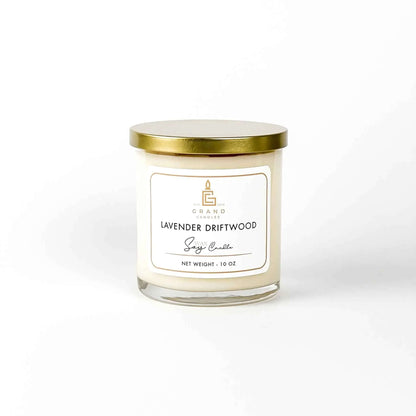 Handmade Soy Candle | Lavender Driftwood Scented Soy Candle | Fresh &amp; Clean Home Scent