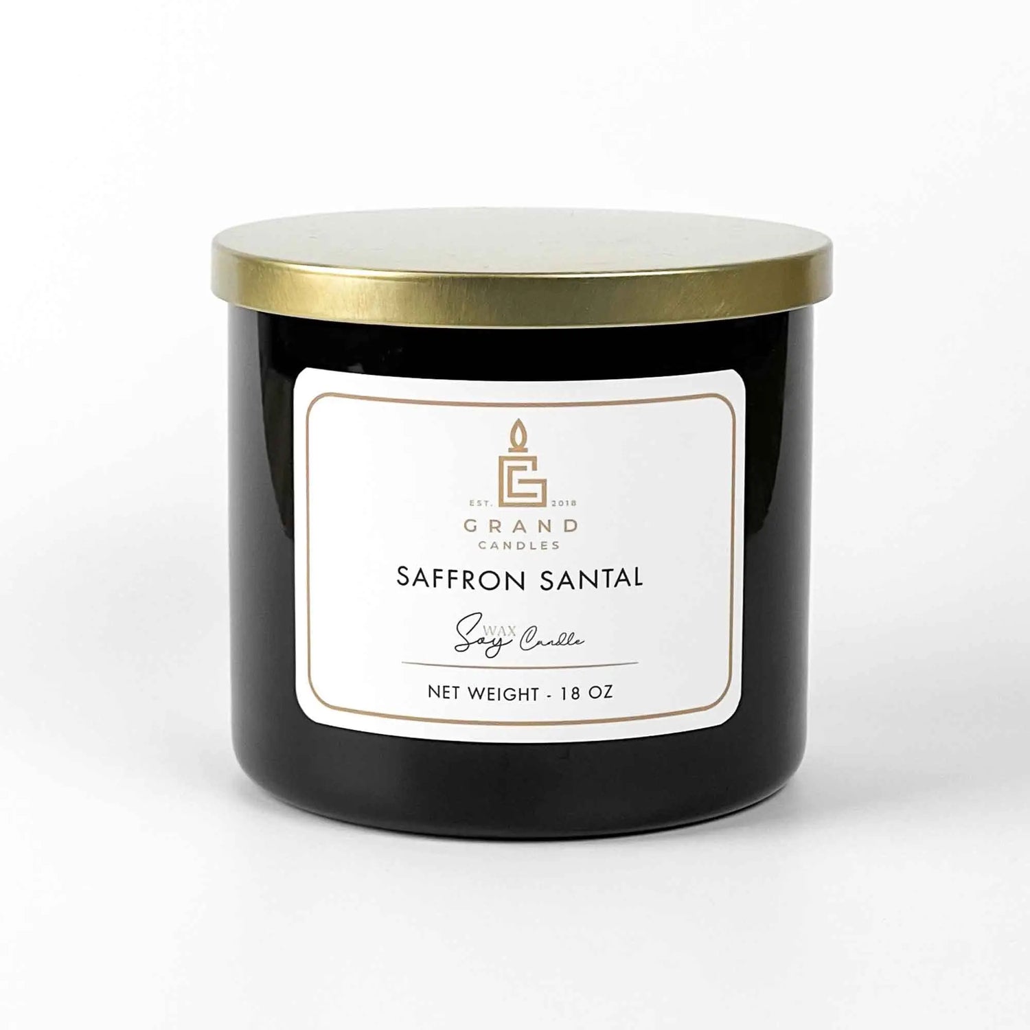 Scented Soy Wax Candle | Saffron Santal Soy Candle | Handcrafted Aromatherapy Home Fragrance