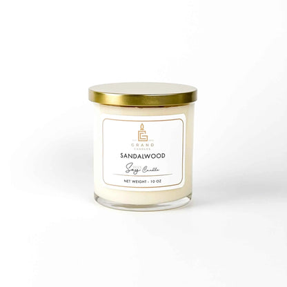 Scented Candle | Sandalwood Soy Candle | Handcrafted Luxury Home Fragrance for Self-Care